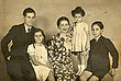 Aleksandrinka con la sua famiglia